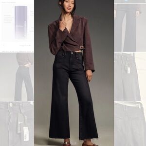 PAIGE Anessa High-rise Crop Wide-Leg Jeans-Brand New